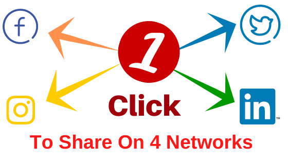 share one post to 4 social networks